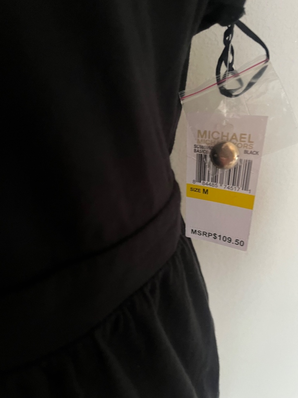 NWT Michael Kors Studded Black Mini Dress size M - Picture 4 of 5